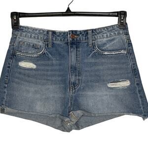 Flying Monkey Cut Off Blue Denim Jean Shorts Size 29